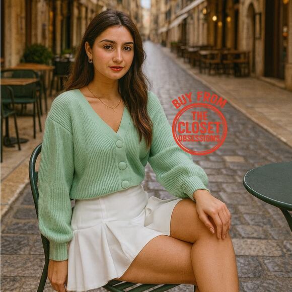 ZARA V-Neck Cardigan NWT - Picture 1 of 10